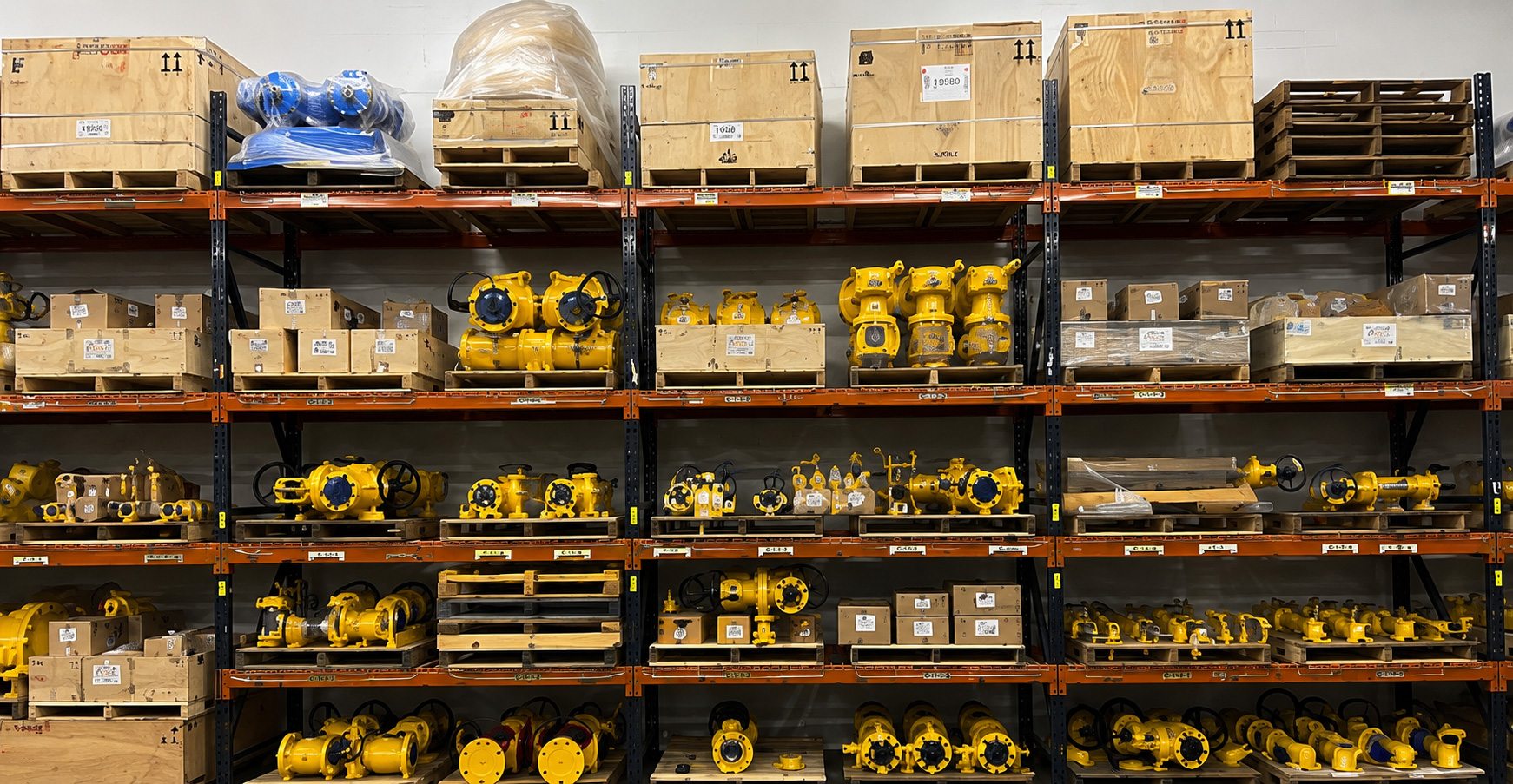 Specialty Valve Group warehouse inventory of industrial valves